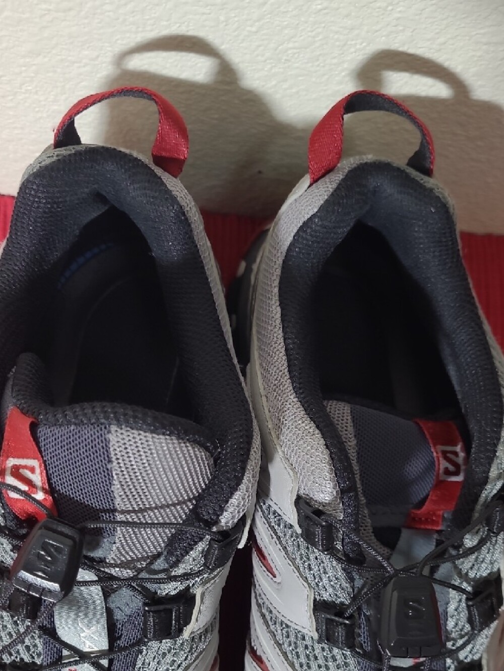 Salomon Gray Trail Shoes with Black and Red Details - Picture 8 of 13